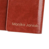 SKÓRZANY NOTES DLA KOBIETY - personalizacja grawerem