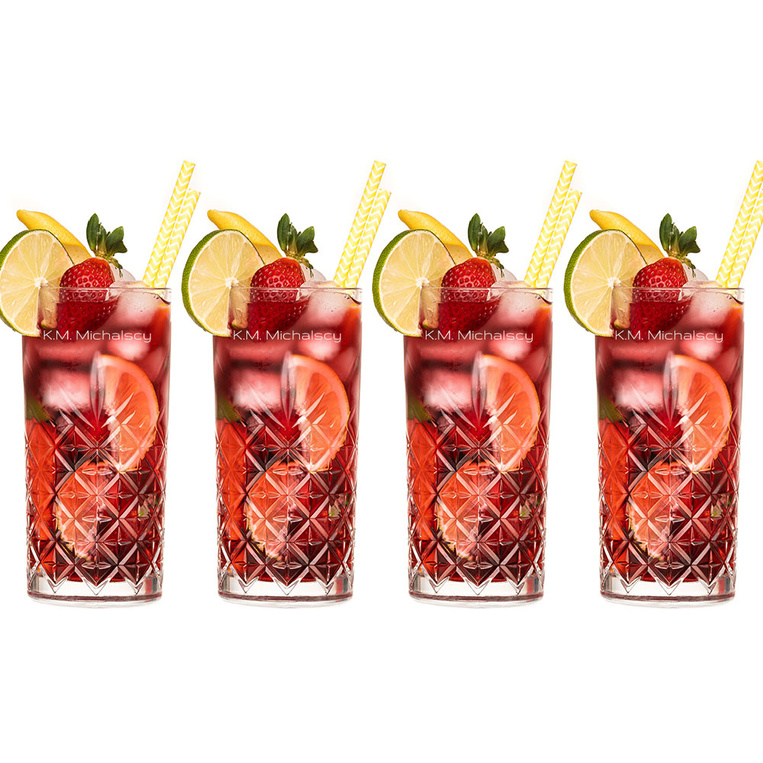 ZESTAW SZKLANEK Z GRAWEREM na prezent – 4 szklanki do drinków