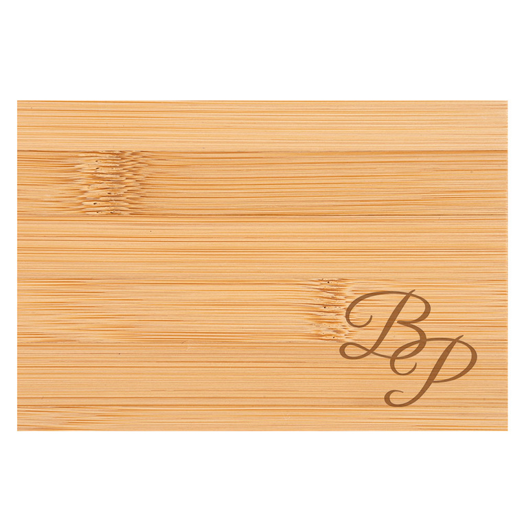 PERSONALIZOWANY zestaw do manicure w bambusowym etui GRAWEROWANE INICJAŁY