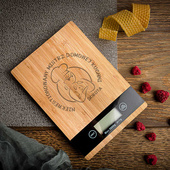 GRAWEROWANA waga kuchenna prostokątna MISTRZ DOMOWEJ KUCHNI + IMIĘ