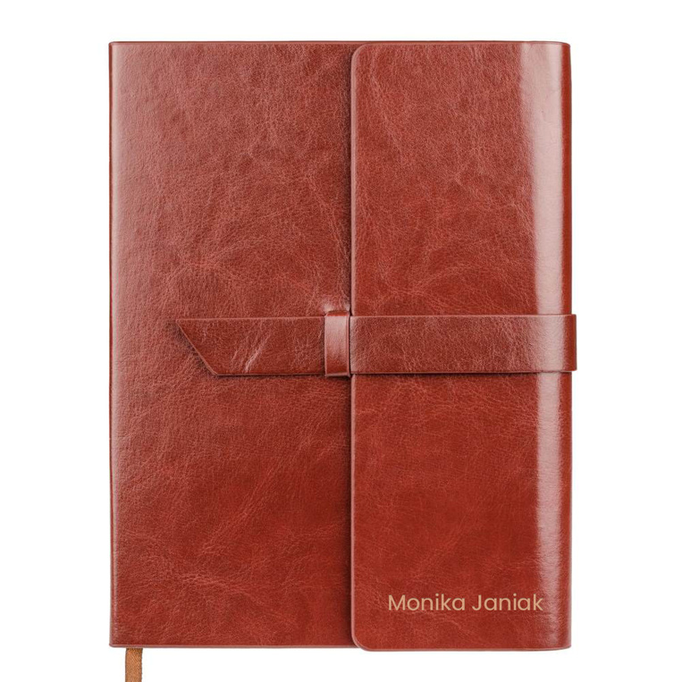 SKÓRZANY NOTES DLA KOBIETY - personalizacja grawerem