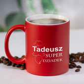 Grawerowany kubek ceramiczny DLA DZIADKA – personalizowany Imieniny, Dzień Dziadka