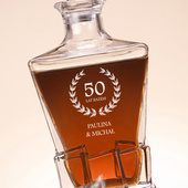 ZŁOTE GODY Karafka Lodowa z grawerem na 50-LECIE MAŁŻEŃSTWA