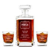 Karafka i 2 szklanki do whisky z grawerem DOSKONAŁY ROCZNIK na prezent DLA NIEGO