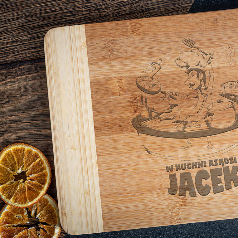 Deska bambusowa do krojenia z TWOIM GRAWEREM oryginalny prezent na PARAPETÓWKĘ