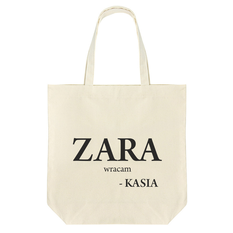 Torba na zakupy z NADRUKOWANYM IMIENIEM na prezent dla niej
