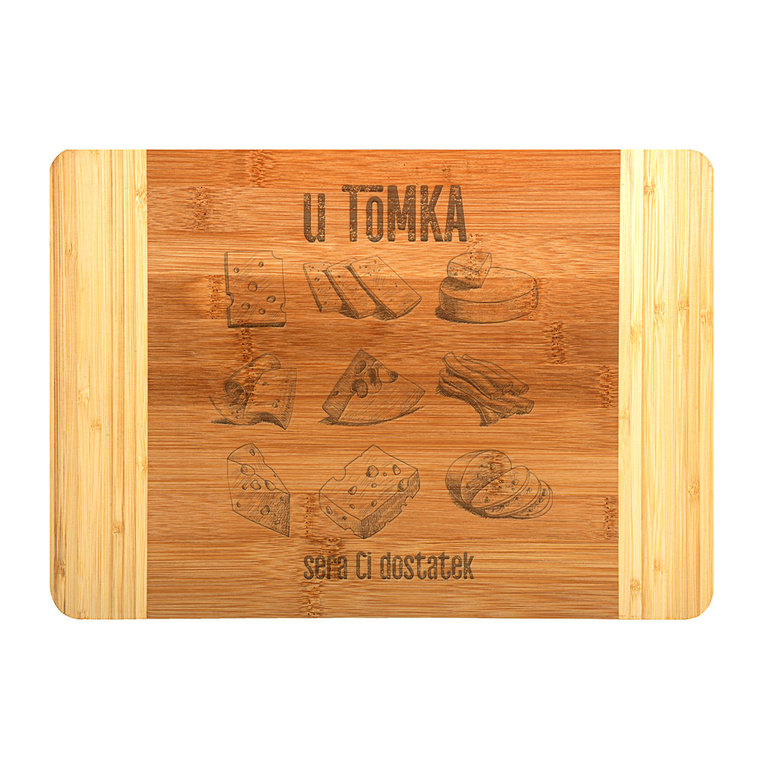 Deska do krojenia z grawerem DLA AMATORA SERÓW na prezent