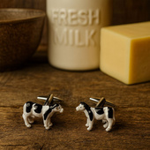 Spinki do mankietów KROWY – stal szlachetna, prezent DLA HODOWCY BYDŁA