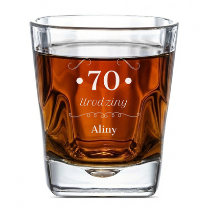 Szklanka do whisky na 70. urodziny – elegancki prezent z grawerem