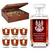 PREZENT DLA MARYNARZA na emeryturę - Grawerowana karafka prosta i szklanki