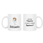 Kubek z nadrukiem DLA PIELĘGNIARKI z personalizacją