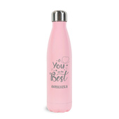 Butelka termiczna różowa z grawerem - DLA PRZYJACIÓŁKI na prezent