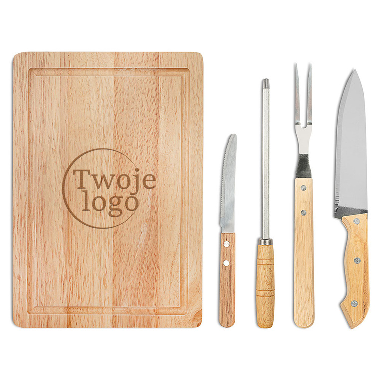 Zestaw akcesoriów do grilla z grawerem TWOJEGO LOGA FIRMOWEGO