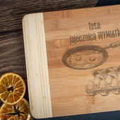 Drewniana deska do krojenia z grawerem PREZENT DLA TATY
