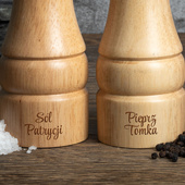 Personalizowana solniczka i pieprzniczka z GRAWEREM na prezent DLA PARY