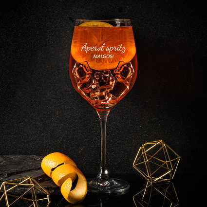 Grawerowany kieliszek do drinka Aperol Spritz na URODZINY IMIENINY