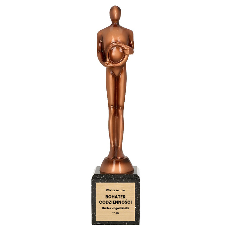 Statuetka WIKTOR – za rolę Bohatera Codzienności z grawerem