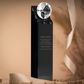 Statuetka Trofeum z diamentem DIAMENTY BIZNESU dla KOBIETY SUKCESU