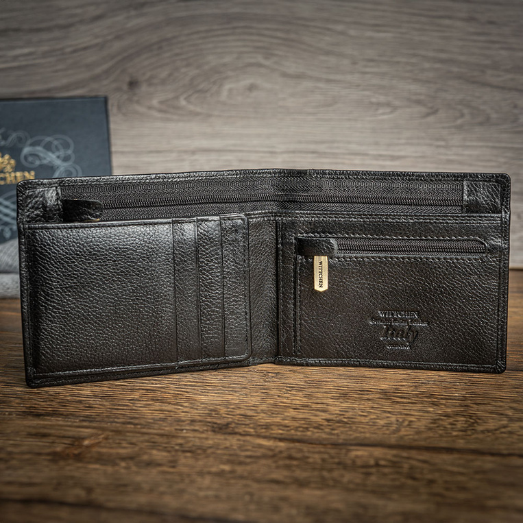 Portfel męski czarny Gadżet firmowy Prezent korporacyjny