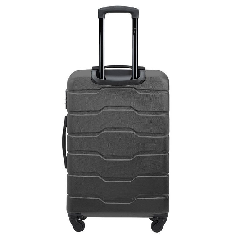 Zestaw 3 czarnych grawerowanych walizek Puccini – GRAWER INICJAŁÓW