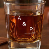 Szklanka do whisky DLA PARY z grawerem MONOGRAMÓW