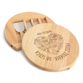 Deska do serów grawerowana na prezent DLA PARY - PRZEZ ŻOŁĄDEK DO SERCA