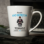 Kubek Latte z nadrukiem KAWALER DO WZIĘCIA