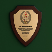 Dyplom tarcza dla żołnierza Straży Granicznej. Podziękowania Gratulacje