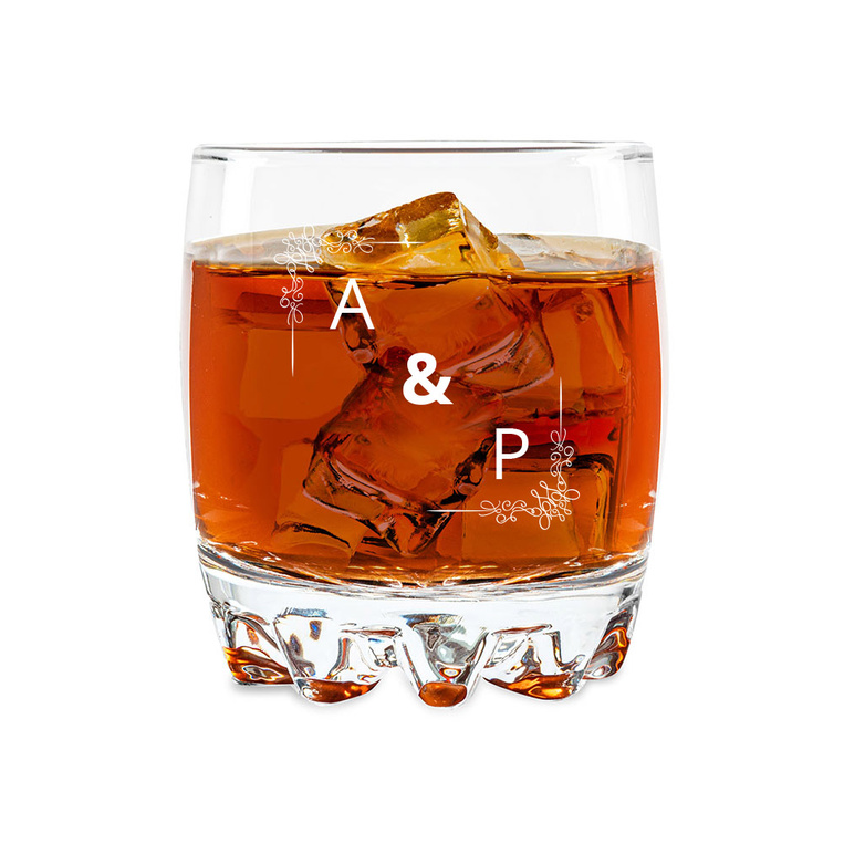 PREZENT DLA PARY szklanka do whisky GRAWER MONOGRAMÓW