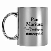 Kubek srebrny z nadrukiem DLA NAJLEPSZEGO NAUCZYCIELA