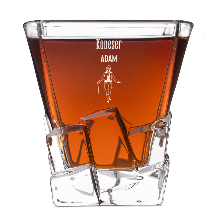 Personalizowana Szklanka Lodowa z grawerem DLA KONESERA WHISKY z imieniem
