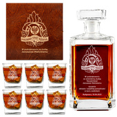 Personalizowany zestaw Karafka + 6 Szklanek PODZIĘKOWANIA DLA STRAŻAKA