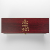 Pudełko do wina z akcesoriami KEEP CALM na urodziny