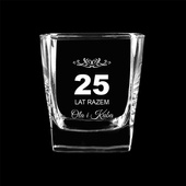 PERSONALIZOWANA szklanka do whisky z okazji 25 ROCZNICY ŚLUBU