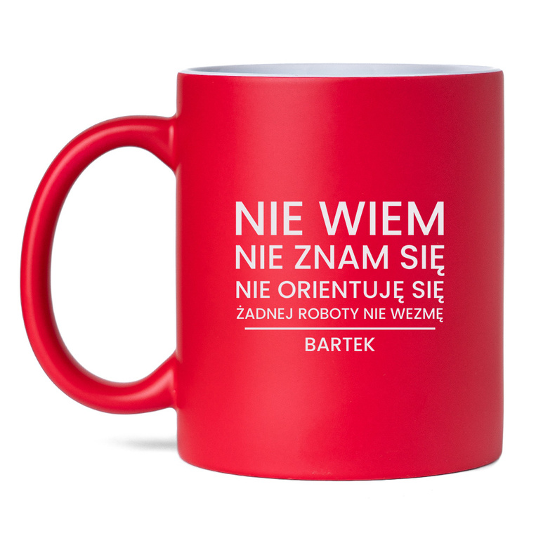 Kubek ceramiczny z humorystycznym grawerem – personalizowany