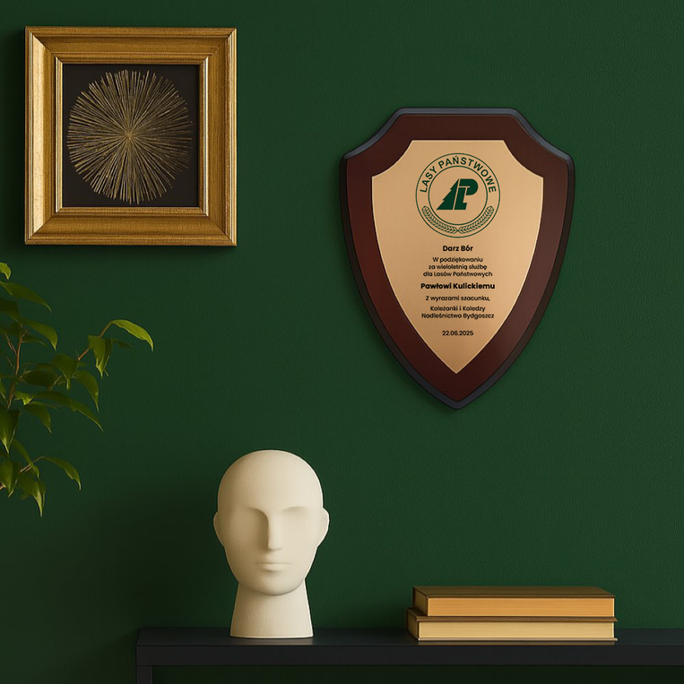 Dyplom DLA LEŚNIKA – podziękowanie ZA SŁUŻBĘ W LASACH PAŃSTWOWYCH