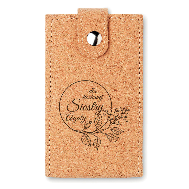 PERSONALIZOWANY zestaw do manicure w korkowym etui DLA SIOSTRY