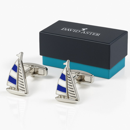 Spinki do mankietów JACHT – prezent DLA ŻEGLARZA MARYNARZA