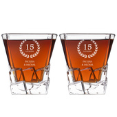 2 Szklanki do whisky 15 ROCZNICA - grawer imion i jubileuszu