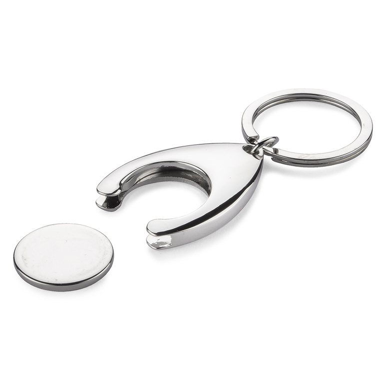 Brelok z żetonem do wózka – GRAWEROWANE INICJAŁY