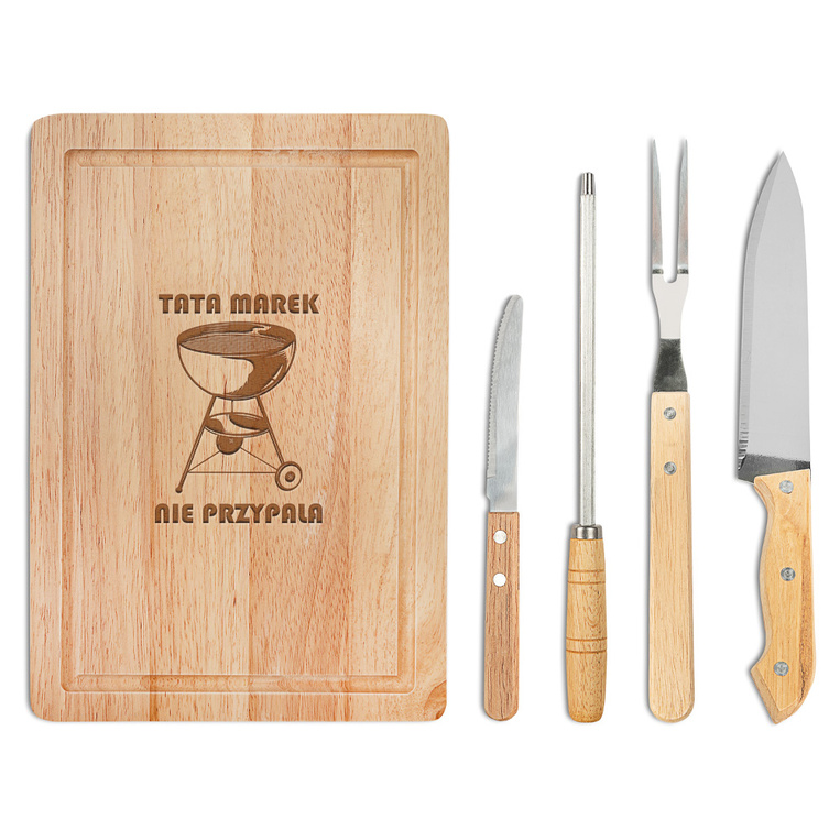 Zestaw do grilla z grawerowaną deską DLA TATY