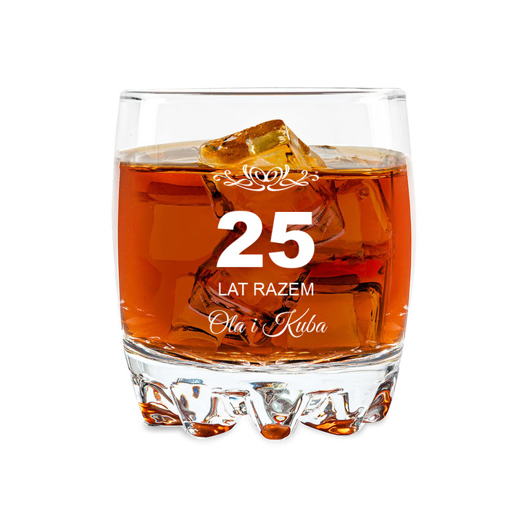 Szklanka do whisky 25 LAT RAZEM prezent na rocznice