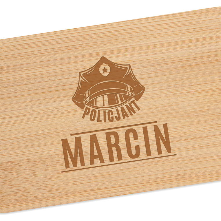 Personalizowany Lunch box biały z grawerem DLA POLICJANTA