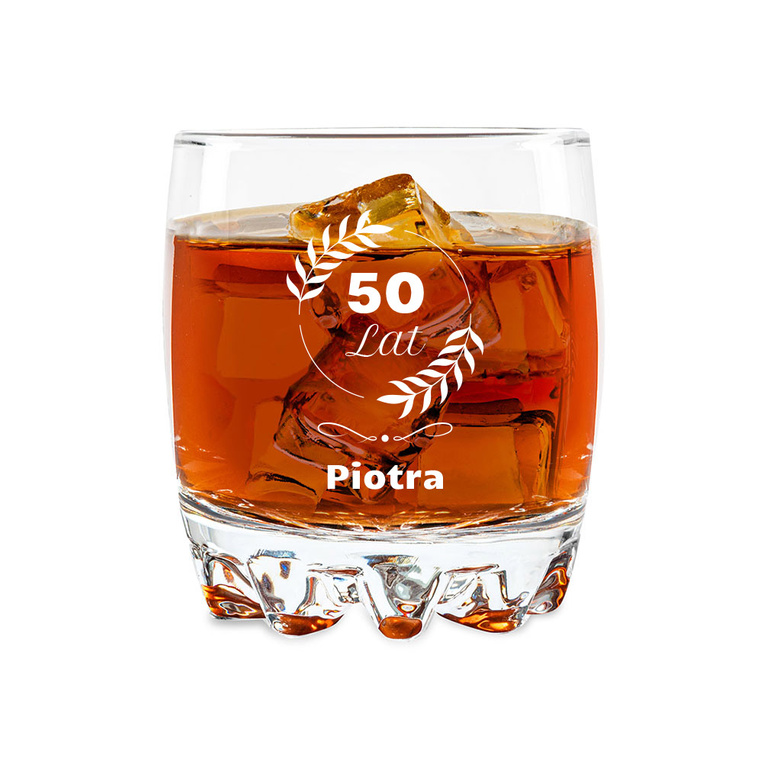 PERSONALIZOWANA szklanka do whisky na 50 URODZINY
