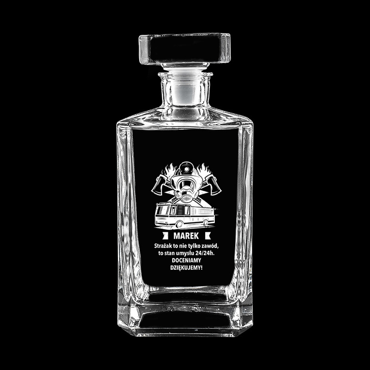 Karafka na PODZIĘKOWANIA DLA STRAŻAKA z grawerem