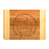 Deska do krojenia z grawerem MISTRZYNI DOMOWEJ KUCHNI + IMIĘ prezent dla niej
