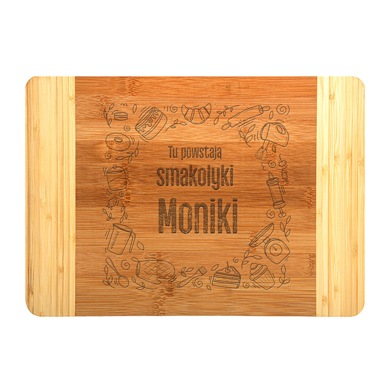 PREZENT DLA NIEJ personalizowana deska drewniana SMAKOŁYKI MONIKI