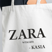 Torba na zakupy z NADRUKOWANYM IMIENIEM na prezent dla niej
