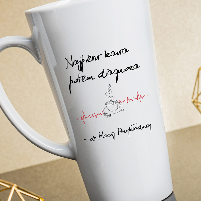 Personalizowany kubek Latte Max z nadrukiem DLA LEKARZA