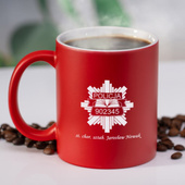 Kubek ceramiczny z grawerem odznaki policyjnej – personalizowany